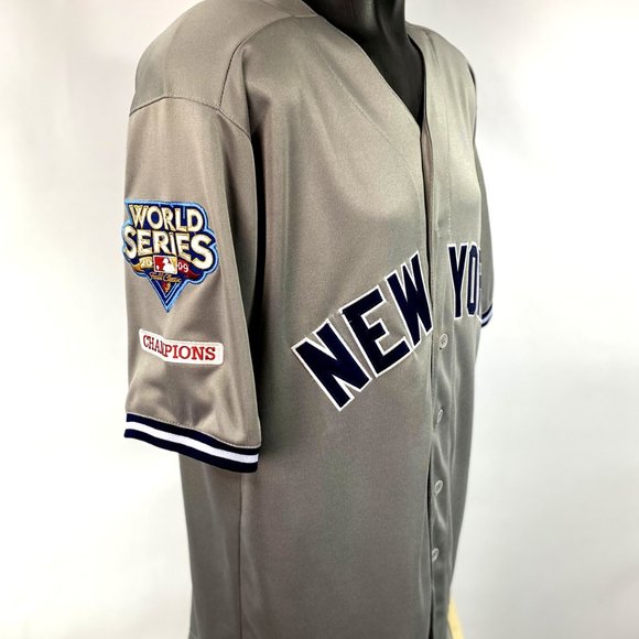 New York YANKEES #52 SABATHIA Grey Jersey 2009 World Series Patch - Picture 3 of 5